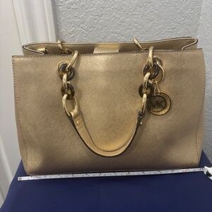 Michael Kors Metallic Chain structured Handbag
